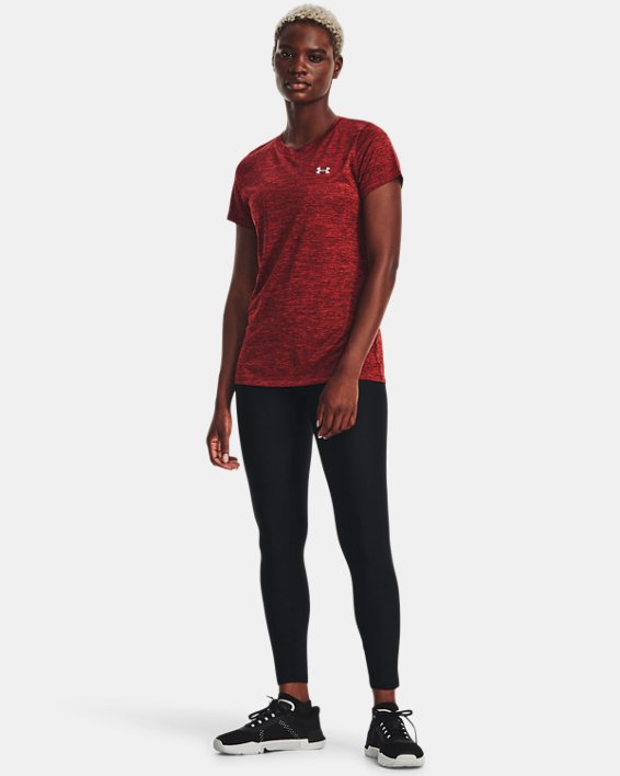 Damen UA Tech™ Twist T-Shirt, Red, pdpMainDesktop image number 2